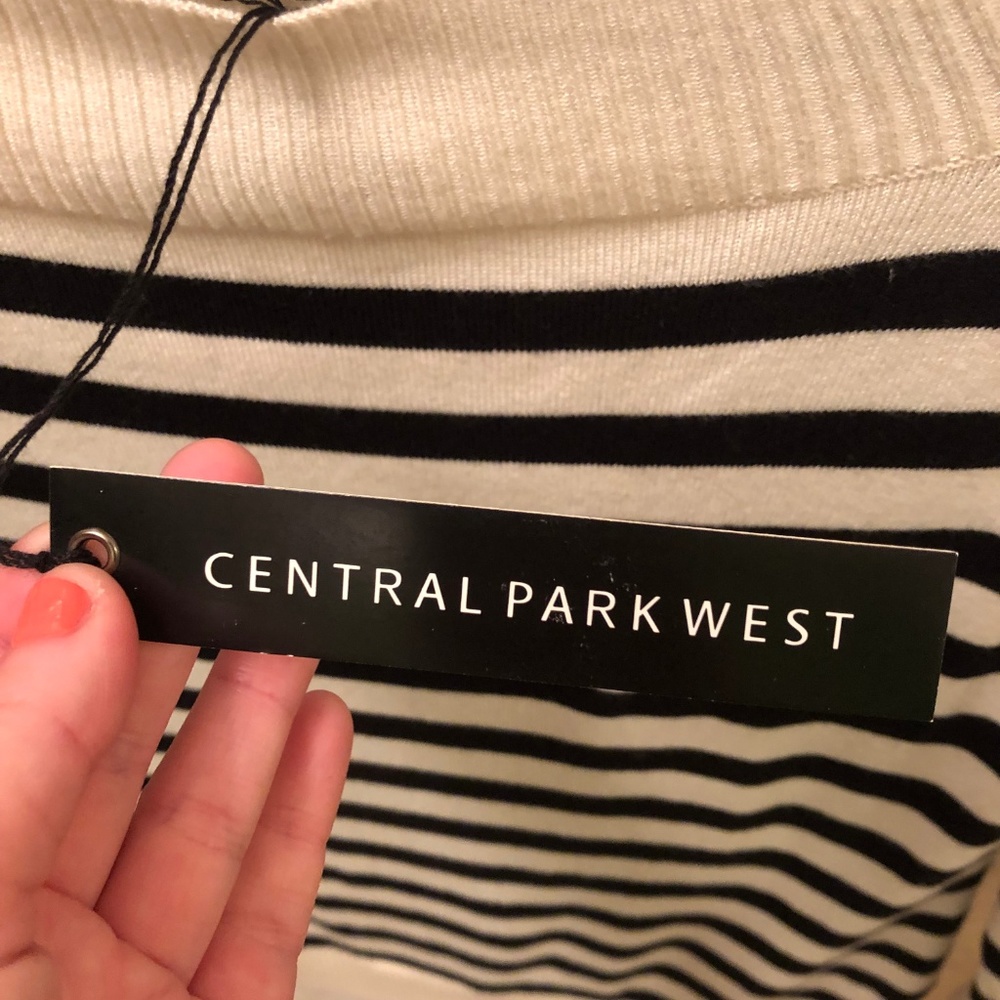 NWT Central Park West Striped Twofer Sweater S - Picture 3 of 4